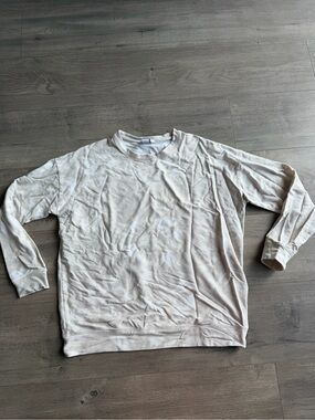 Athleta Balance Pullover - camo lux oatmeal - size medium